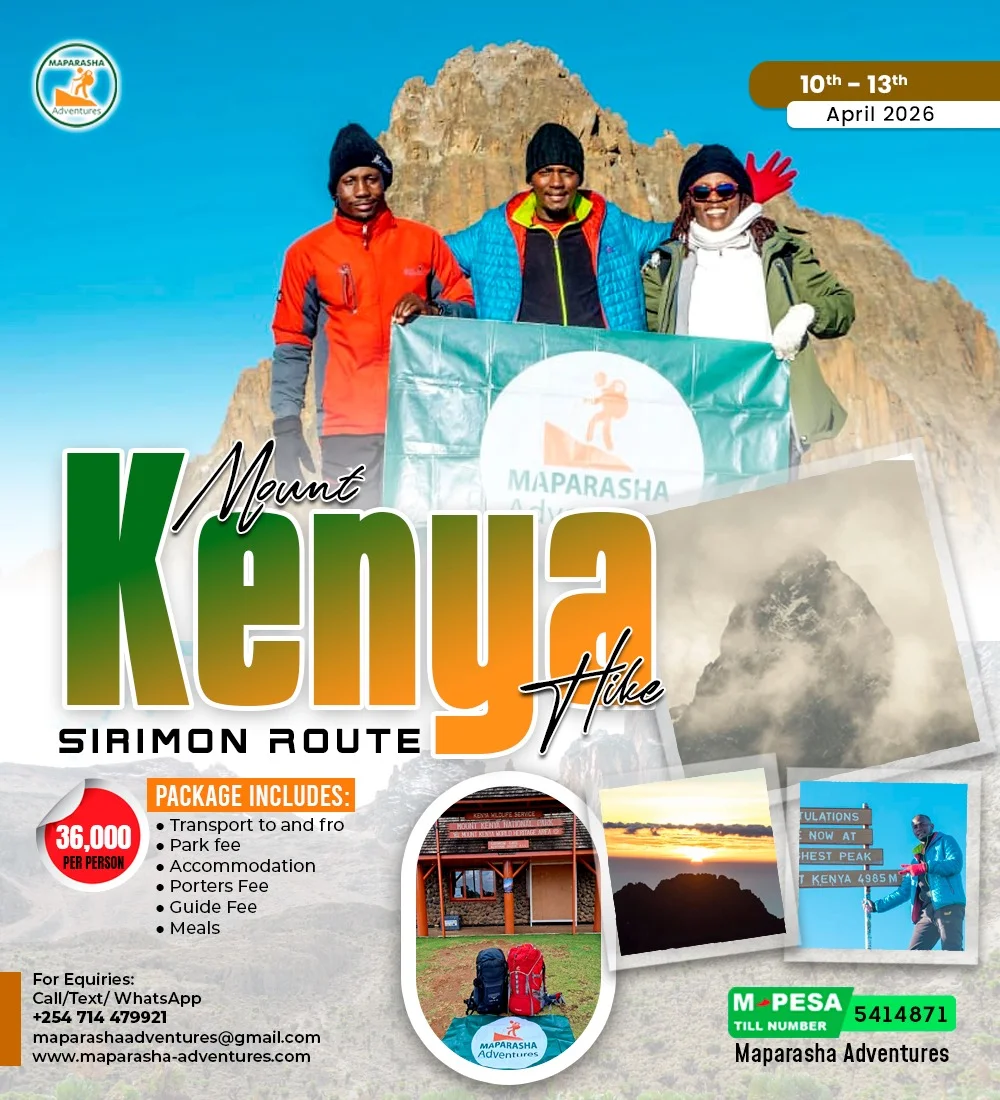 MAPARASHA ADVENTURES - MOUNT KENYA HIKE SIRIMON ROUTE
